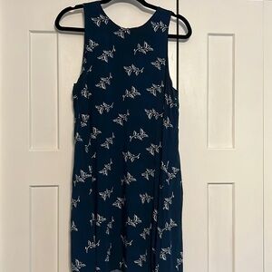 Old Navy sleeveless navy floral cotton dress size Large